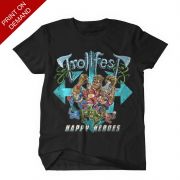 Trollfest - Happy Heroes POD T-Shirt Schwarz M