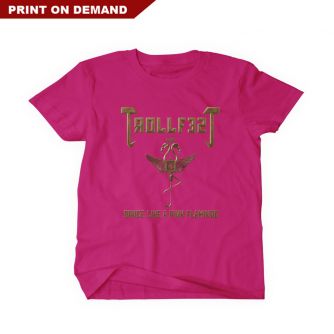 Trollfest - Flamingo POD Kids Shirt Pink S