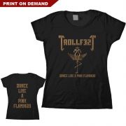 Trollfest - Flamingo POD Girlie T-Shirt Black XL